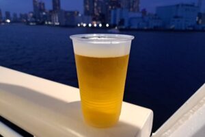 東京湾納涼船のビール