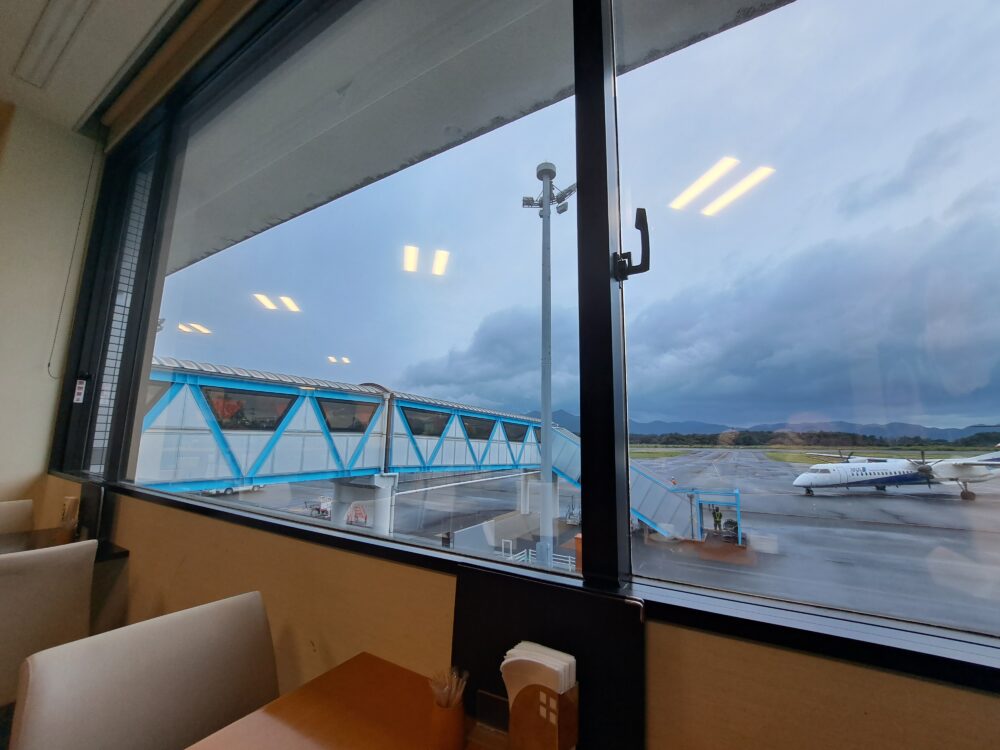 五島福江空港のカメリアからの景色