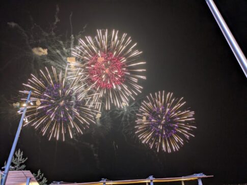 大阪万博会場での花火