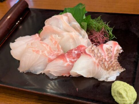 和食処五島のクエ入り刺身