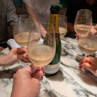 sakuraのシャンパンで乾杯