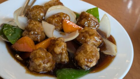 一楽の黒酢のスブタ