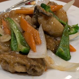 桂園銀座店のカキのオイスターソース炒め