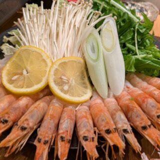 ひまり商店のえびしゃぶのディスプレイ