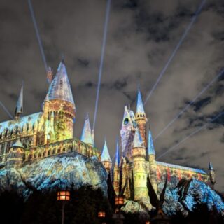 ホグワーツ城のプロジェクションマッピング