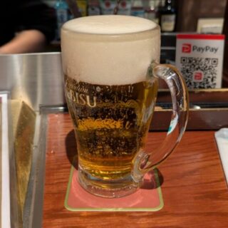 ハイバリー ザ ホーム オブ ビアのエビスビールは一度注ぎ