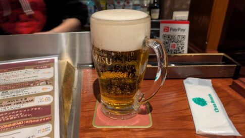 ハイバリー ザ ホーム オブ ビアのエビスビールは一度注ぎ
