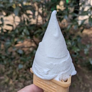 ふなばしアンデルセン公園の牧場のあいす屋さんの牛乳アイス