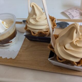 ととかふぇのアフォガードと塩キャラメルソフト