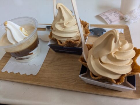 ととかふぇのアフォガードと塩キャラメルソフト