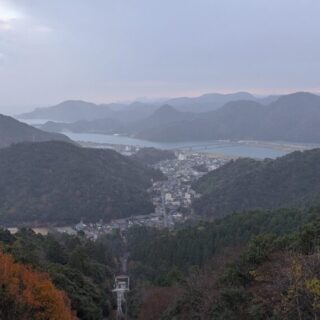 城崎温泉ロープウェイ山頂駅の展望台からの眺望