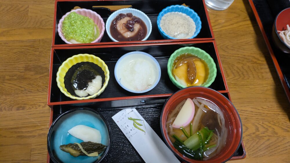 夢乃風の藤原三代お餅膳