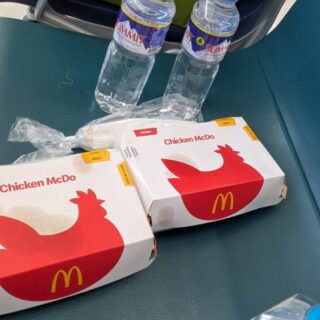 フィリピン航空遅延食事マクドナルドチキン